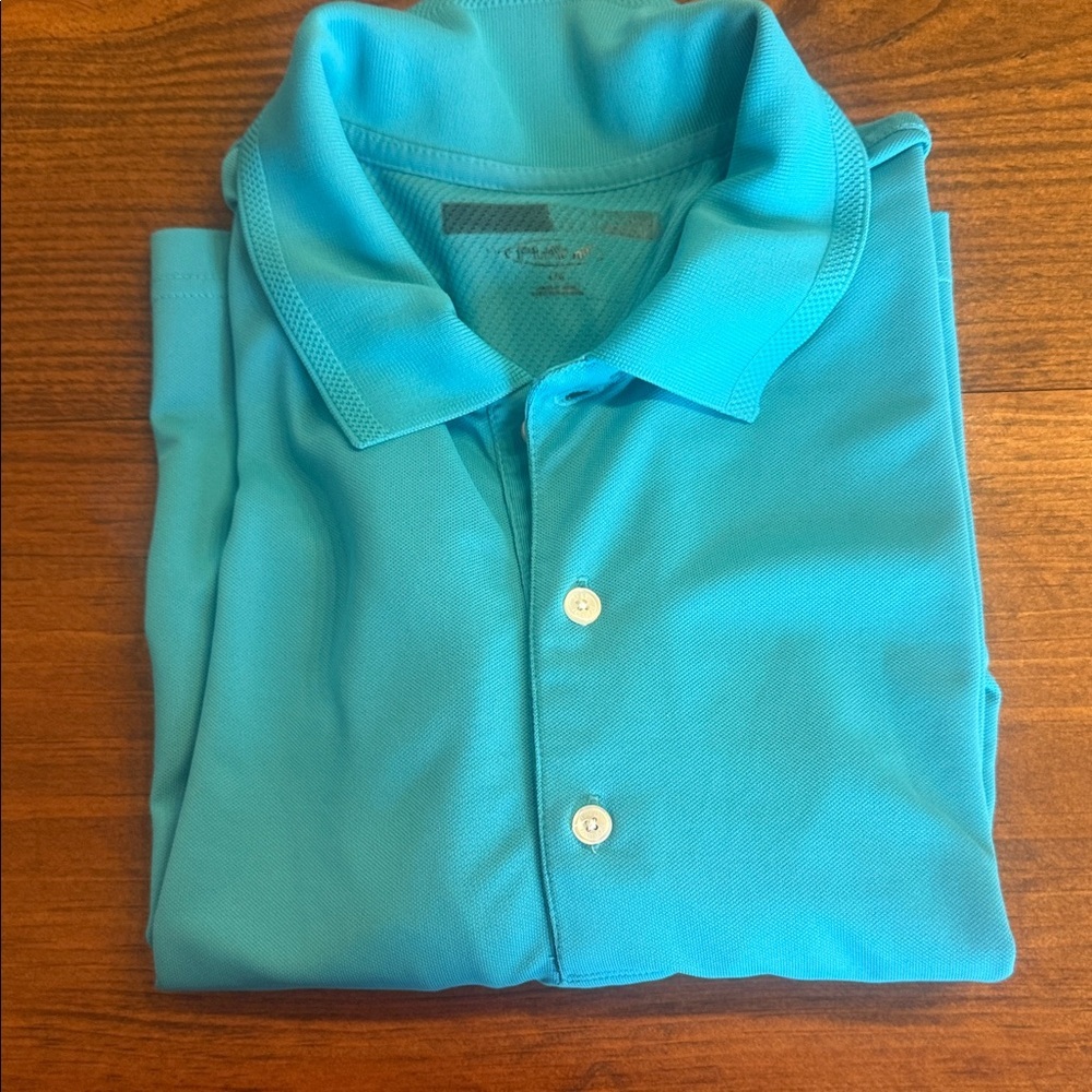 Greg Norman Collection Turquoise Polo Shirt - Picture 2 of 4